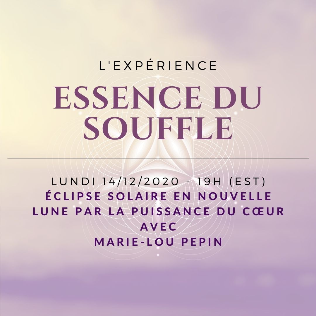 Éclipse solaire en nouvelle lune par la puissance du cœur