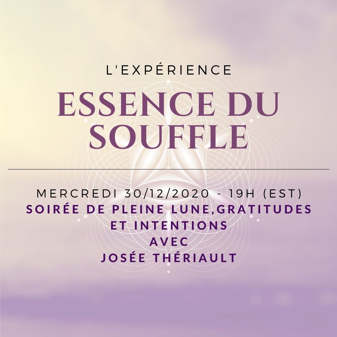 Soirée de pleine lune, gratitudes et intentions 
